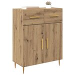 vidaXL Buffet Chêne artisanal 69 5 x 34 x 90 cm Bois d'ingénierie