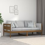 vidaXL Lit de jour sans matelas marron miel bois pin massif 90x190 cm