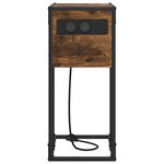 vidaXL Table de chevet Chêne fumé Bois d'ingénierie