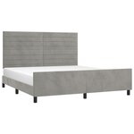 vidaXL Cadre de lit sans matelas gris clair velours