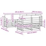 vidaXL Ensemble de canapés d'extérieur 7 pc Gris Naturel et Clair