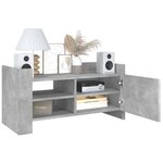vidaXL Meuble TV gris béton 80x35x40 cm bois d'ingénierie