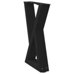 vidaXL Pieds de table basse 2 pièces Noir 28 x (42-43 3) cm Acier