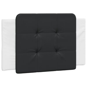 vidaXL Coussin de tête de lit Zadar noir et blanc 90 cm similicuir