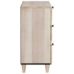 vidaXL Cabinet de chevet Beige 50 x 33 x 62 cm Bois d'acacia massif