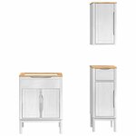 vidaXL Ensemble de mobilier de salle de bain FLORO 3 Pièces Blanc