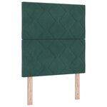 vidaXL Lit à Ressorts avec Matelas LED Vert foncé 80 x 200 cm Velours