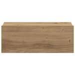 vidaXL Table de chevet flottante chêne artisanal bois d'ingénierie