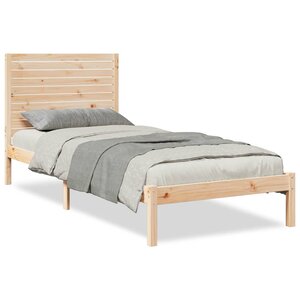 vidaXL Cadre de lit extra long sans matelas 90x220 cm bois massif