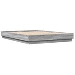 vidaXL Cadre de lit sonoma gris 150x200 cm bois d'ingénierie