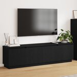 Meuble TV vidaXL avec LED en chêne noir 180x38x49 cm en bois d'ingénierie