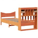 vidaXL Cadre de lit sans matelas cire marron 75x190 cm bois pin massif