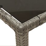 vidaXL Ensemble à manger de jardin 5 Pièces coussins gris résine tressée