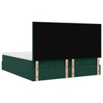 VidaXL Cadre de lit ottoman avec matelas vert foncé 180x200cm velours