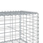 vidaXL Panier gabion avec couvercle 500x100x50 cm fer galvanisé