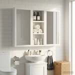 vidaXL Armoire murale de salle de bain Blanc 20 x 10 x 50 cm
