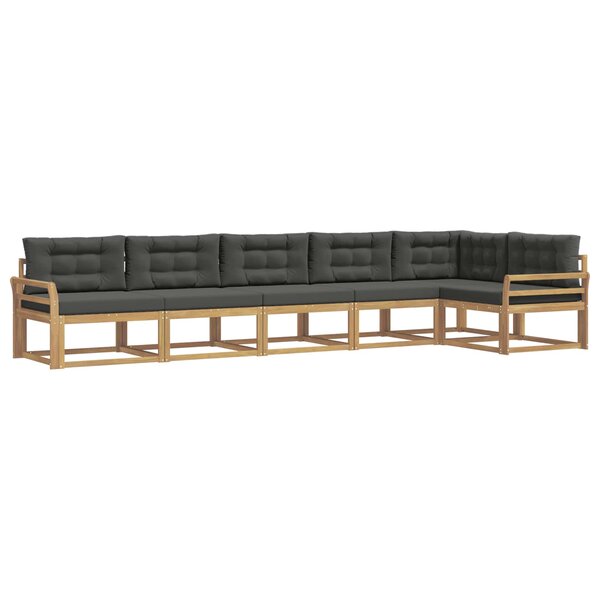 vidaXL Ensemble de canapés d'extérieur 4 Pièces Blanc et anthracite