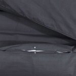 vidaXL Ensemble de housse de couette Noir 225x220 cm Coton