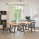 vidaXL Pieds de table à manger en V 3 pièces Anthracite 70 x (72-73 3) cm Acier