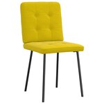 vidaXL Chaises à manger lot de 6 jaune velours