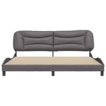 vidaXL Cadre de lit sans matelas Hvar gris 200x200 cm similicuir