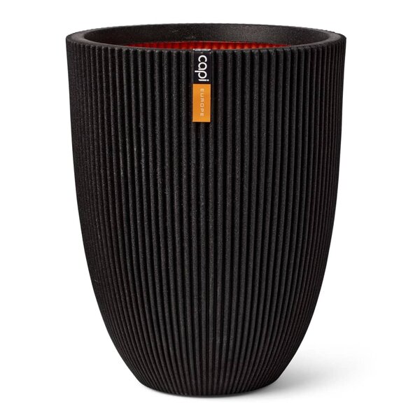 Capi Vase élégant Groove 34x46 cm noir