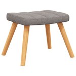 vidaXL Chaise à bascule avec tabouret Taupe Tissu
