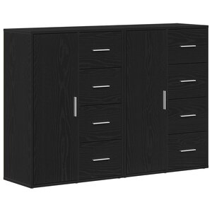 vidaXL Buffets 2 Pièces Chêne Noir 60x31x84 cm Bois d'Ingénierie