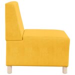 vidaXL Unité de Sofa Modulaire Sans Accoudoirs Jaune clair