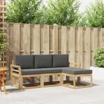 vidaXL Ensemble de canapés d'extérieur 4 pc