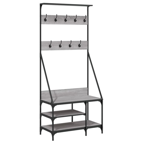 vidaXL Porte-vêtements et rangement des chaussures sonoma gris