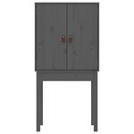 vidaXL Buffet haut Gris 60x40x120 cm Bois massif de pin