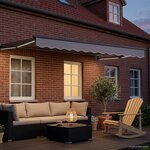 vidaXL Cadre de store rétractable électrique Anthracite 3 5 x 2 5 m