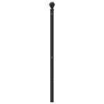 vidaXL Tête de lit métal noir 75 cm