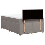 vidaXL Sommier à lattes de lit avec matelas taupe 120x190 cm tissu