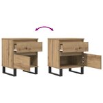 vidaXL Tables de chevet 2 Pièces chêne artisanal 40x35x50 cm