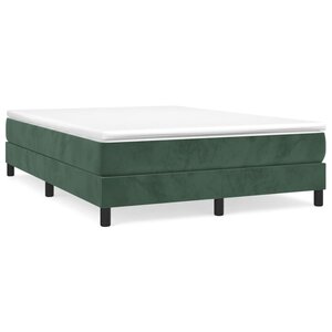 vidaXL Cadre de lit sans matelas vert foncé 140x200 cm velours
