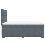 vidaXL Sommier à lattes de lit et matelas Gris foncé 140x190cm Velours