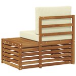 vidaXL Canapé d'extérieur extrémité Naturel 91 x 63 x 73 cm