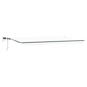 vidaXL Auvent Rétractable Blanc 600 ×300 cm tissu