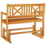 vidaXL Banc basculant de jardin 2 places 110x59x97 cm Bois massif Acacia