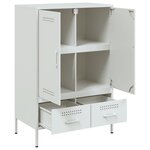 vidaXL Buffet haut blanc 68x39x101 5 cm acier