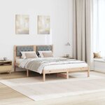 vidaXL Cadre de lit Gris clair 140 x 200 cm Pin massif