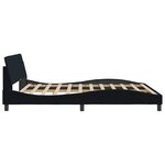 vidaXL Cadre de lit Dover noir 180x200 cm velours