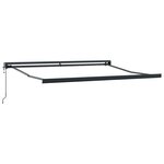 vidaXL Auvent Rétractable Noir 300 x 250 cm Tissu  Métal