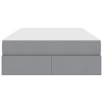 vidaXL Lit avec rangement et matelas Gris clair 120 x 190 cm Polyester