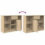 vidaXL Buffet avec tiroir chêne sonoma 101x35x76 cm bois d'ingénierie