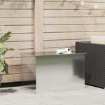 vidaXL Boîte de Rangement Extérieure Argent 80 x 50.5 x 50 cm