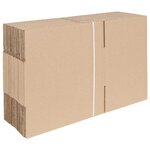 vidaXL Boîte Pliable 50 Pièces Marron 30 x 21.5 x 14 cm Carton