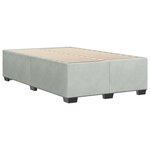 vidaXL Cadre de lit sans matelas gris clair 120x190 cm velours